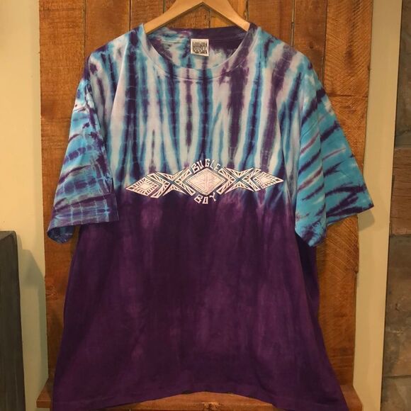 Vintage 89s-90s Bugle Boy tie dye T-shirt. Size XL - Picture 8 of 8
